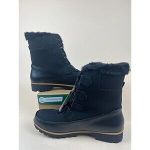 JBU By Jambu Brunswick Winter Boots Black Womens 9 M Shoes Mid Faux Fur NWB